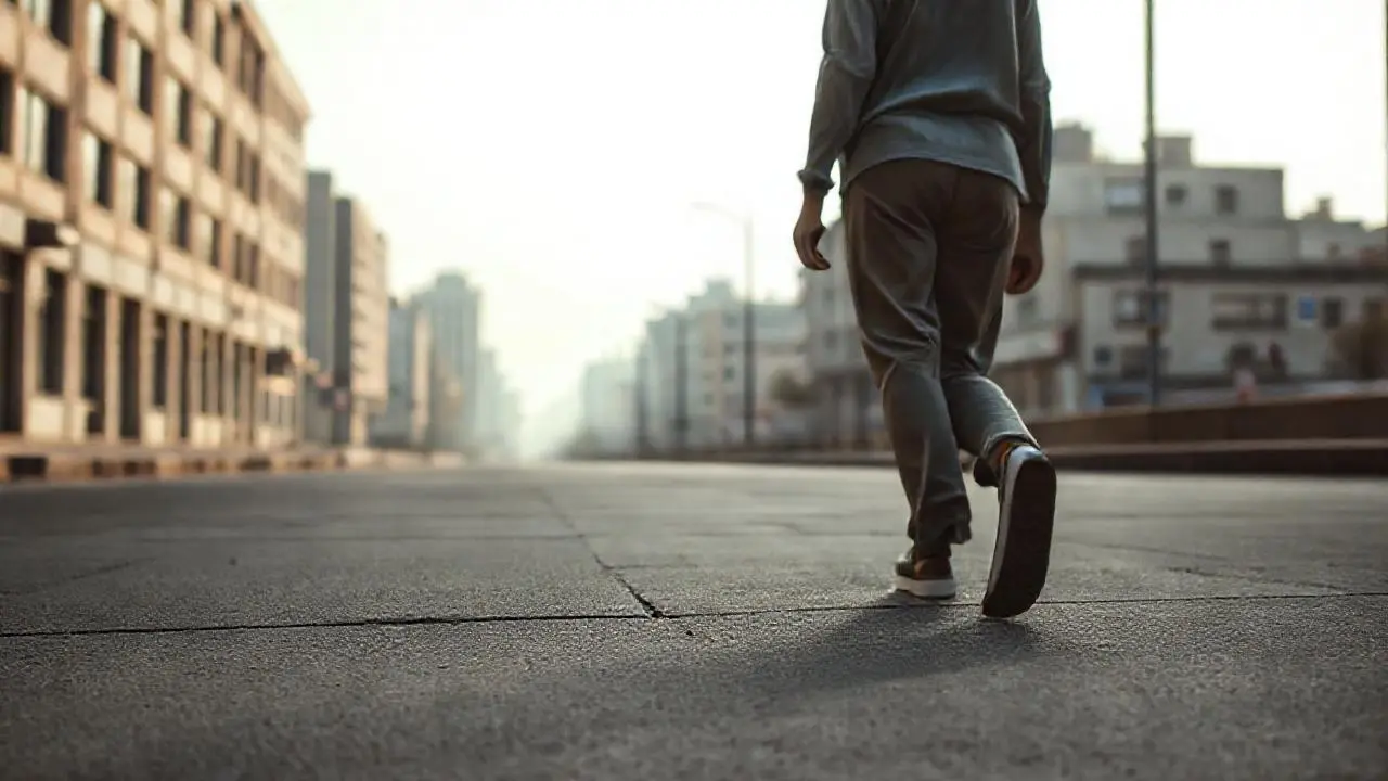 Una calle urbana tranquila y realista