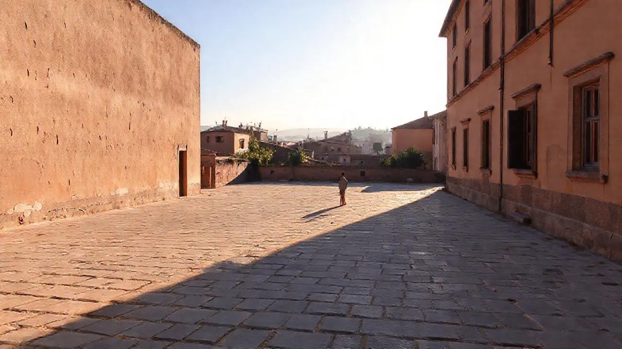 Tranquila escena urbana, llena de calma