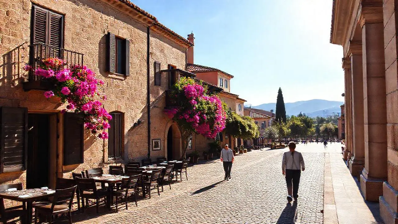 Paz y luz en una plaza española