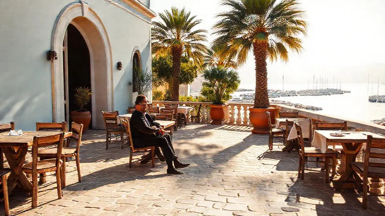 Terraza soleada y relajante junto al mar