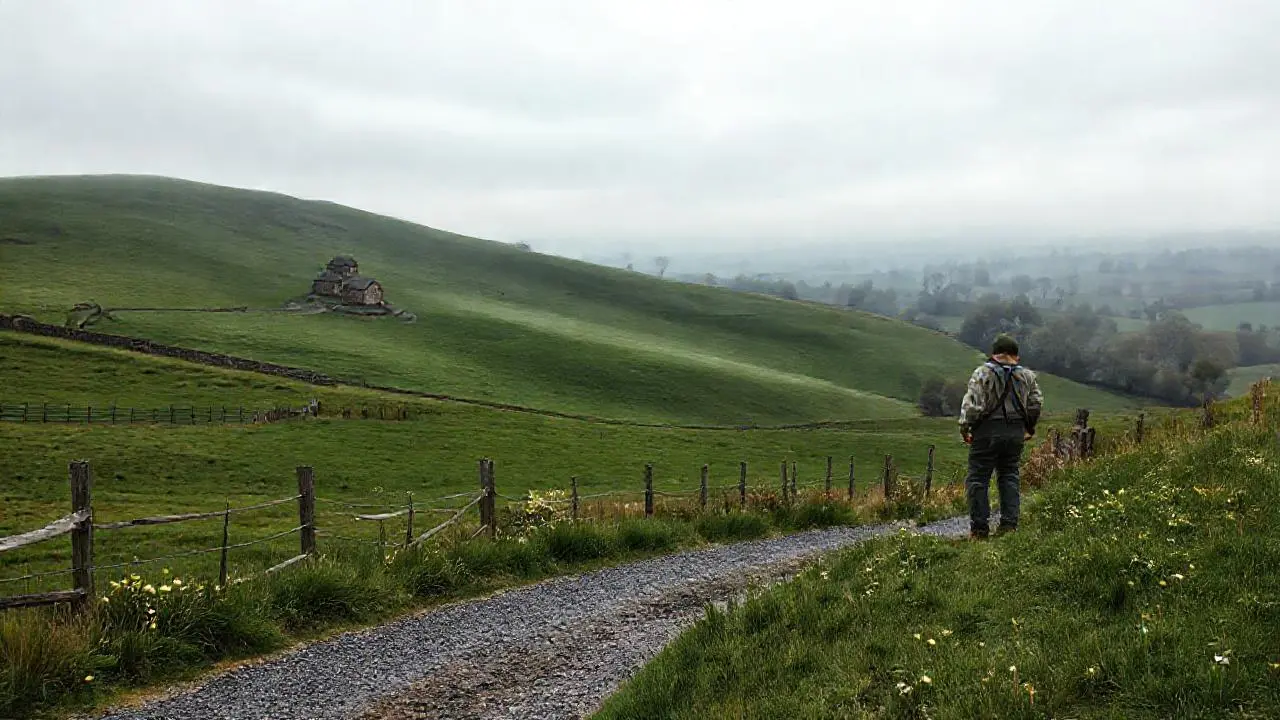Paisaje rural tranquilo y realista