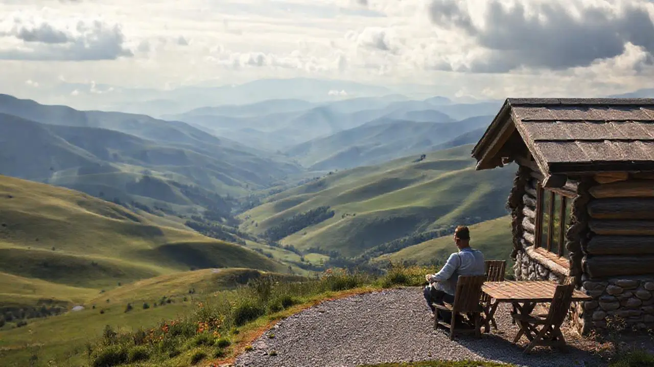 Paz en un paisaje rural sereno