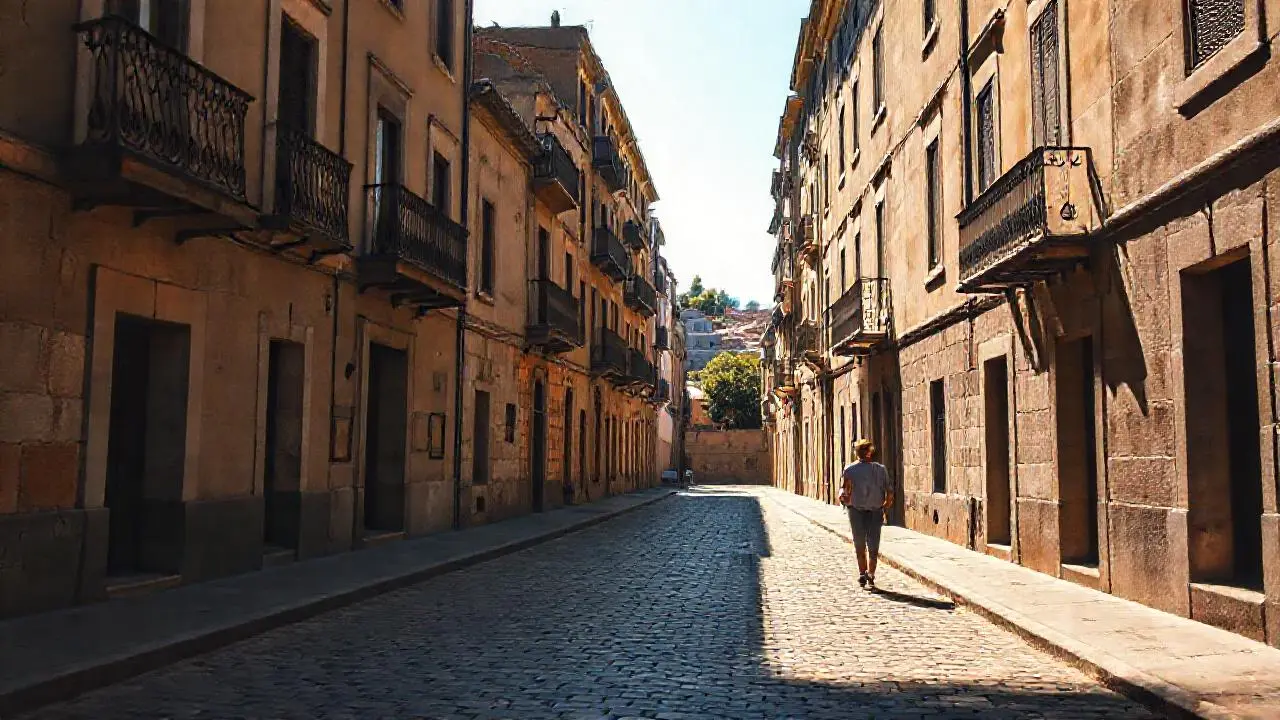Tranquila escena urbana, llena de atmósfera