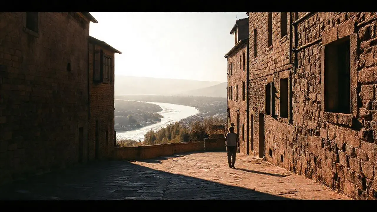 Escena tranquila, natural y ligeramente difusa