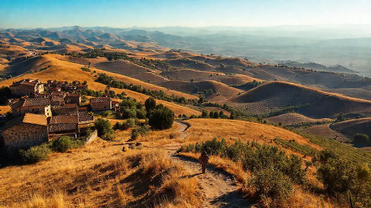 Paisaje rural sereno y vasto