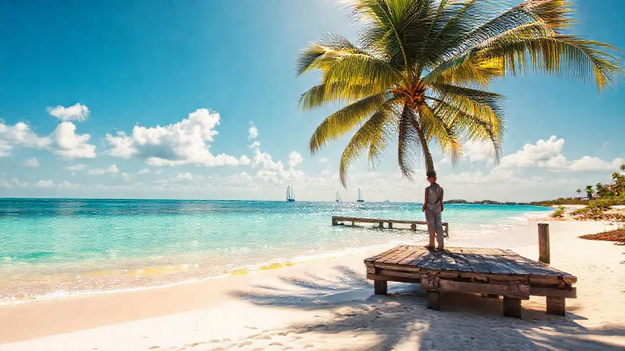 Playa tropical, calma y serenidad