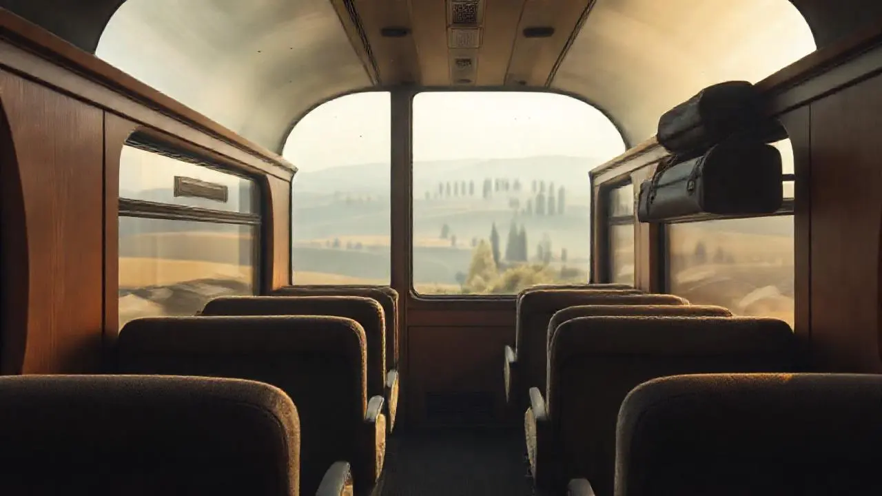 Viaje tranquilo en tren por Italia
