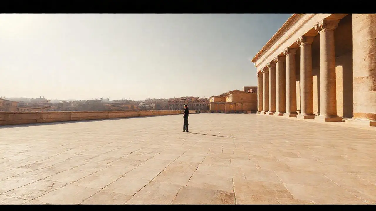 Plaza tranquila, luminosa y serena