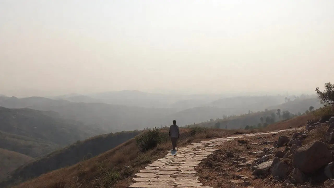 Paisaje amplio, sereno y distante