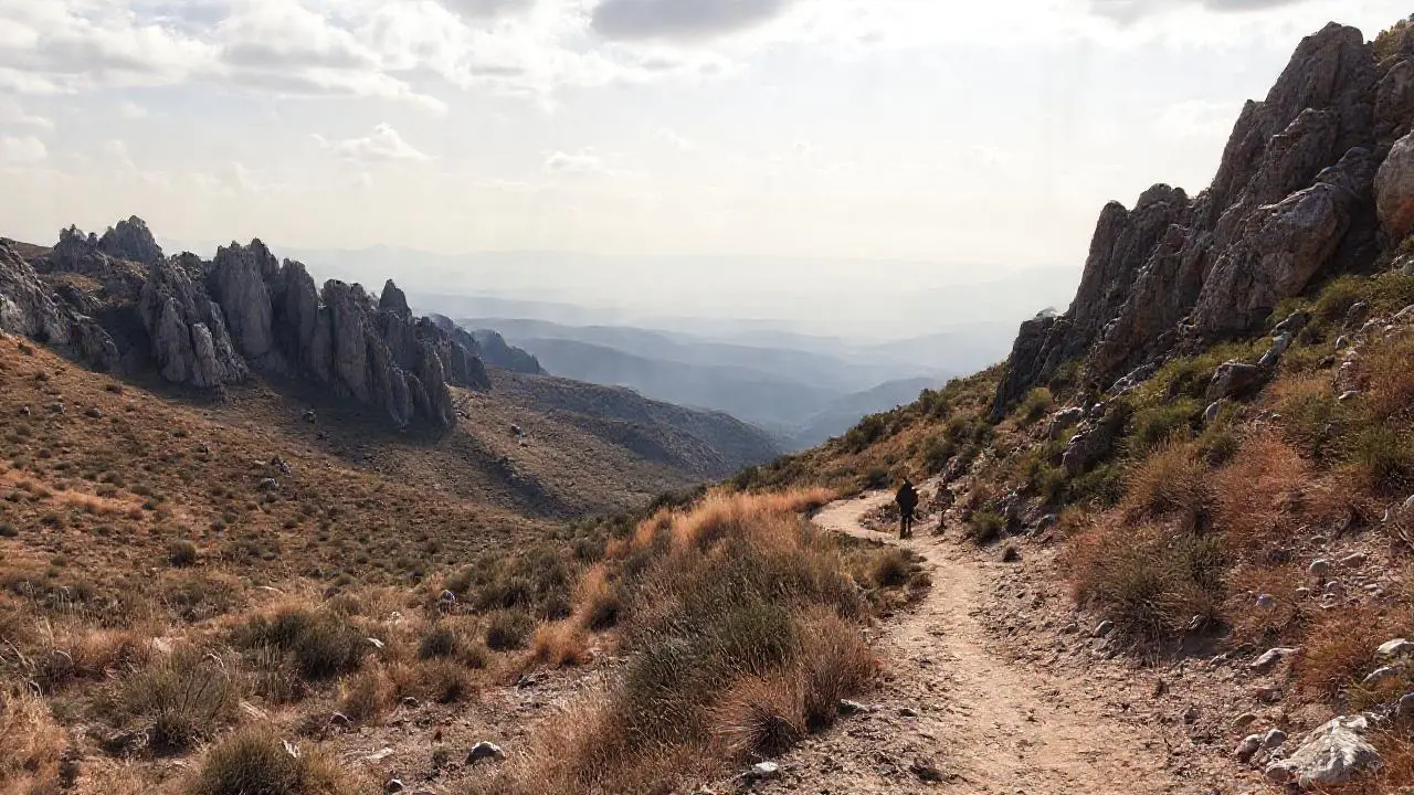 Paisaje árido, vasto y silencioso