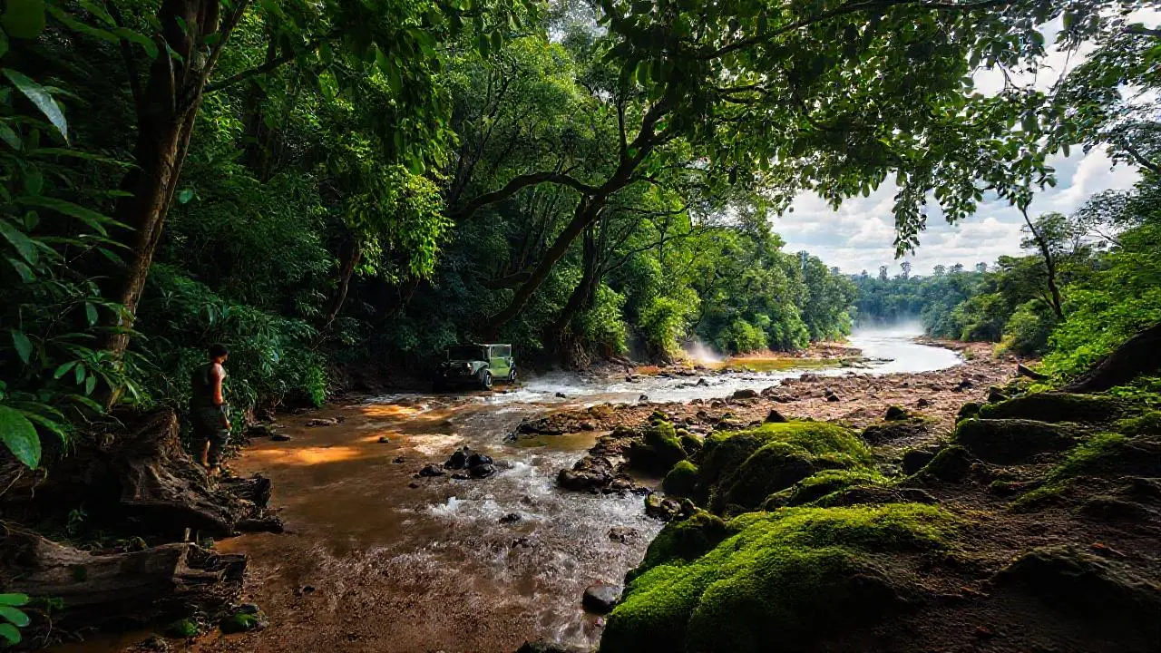 Selva exuberante, húmeda y extensa