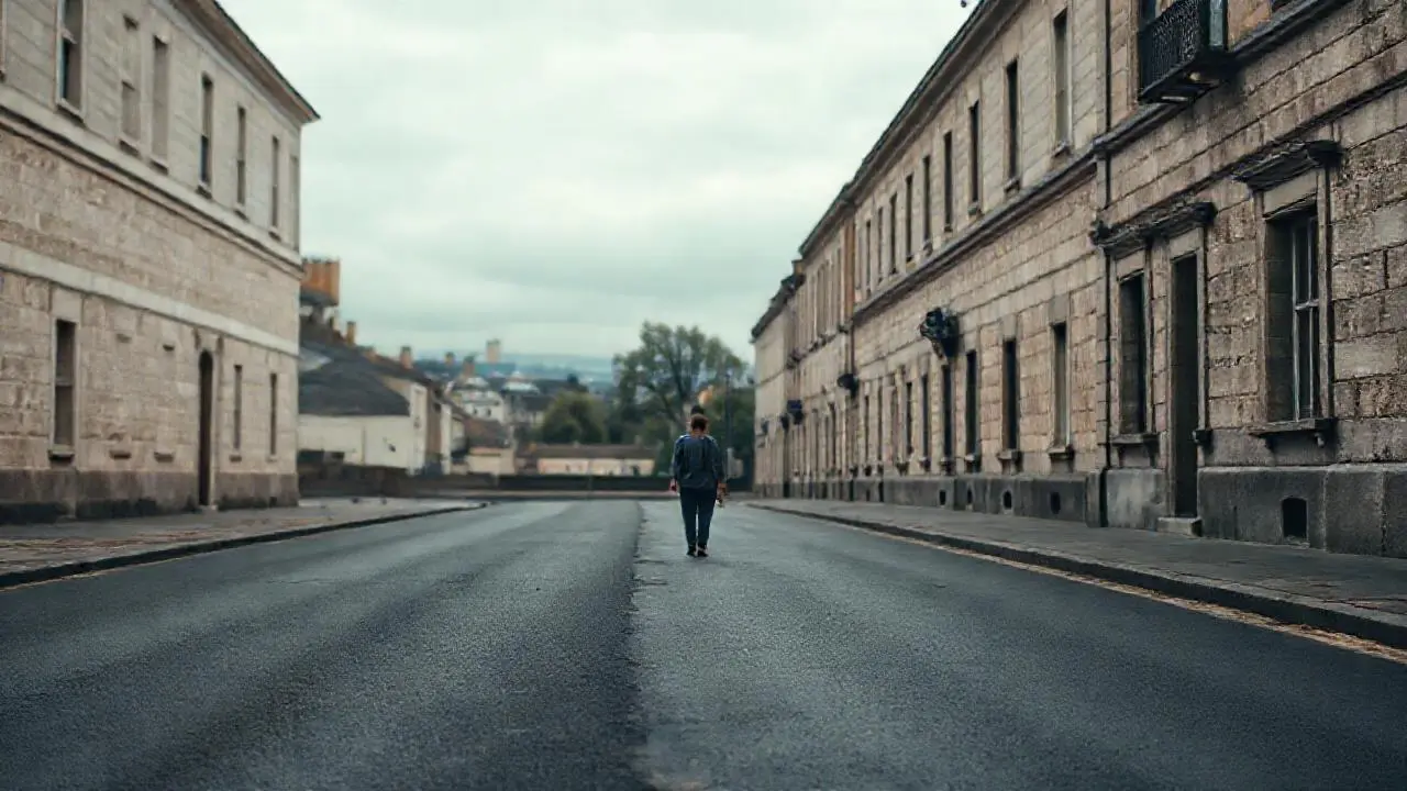 Calma urbana, luz tenue y distante