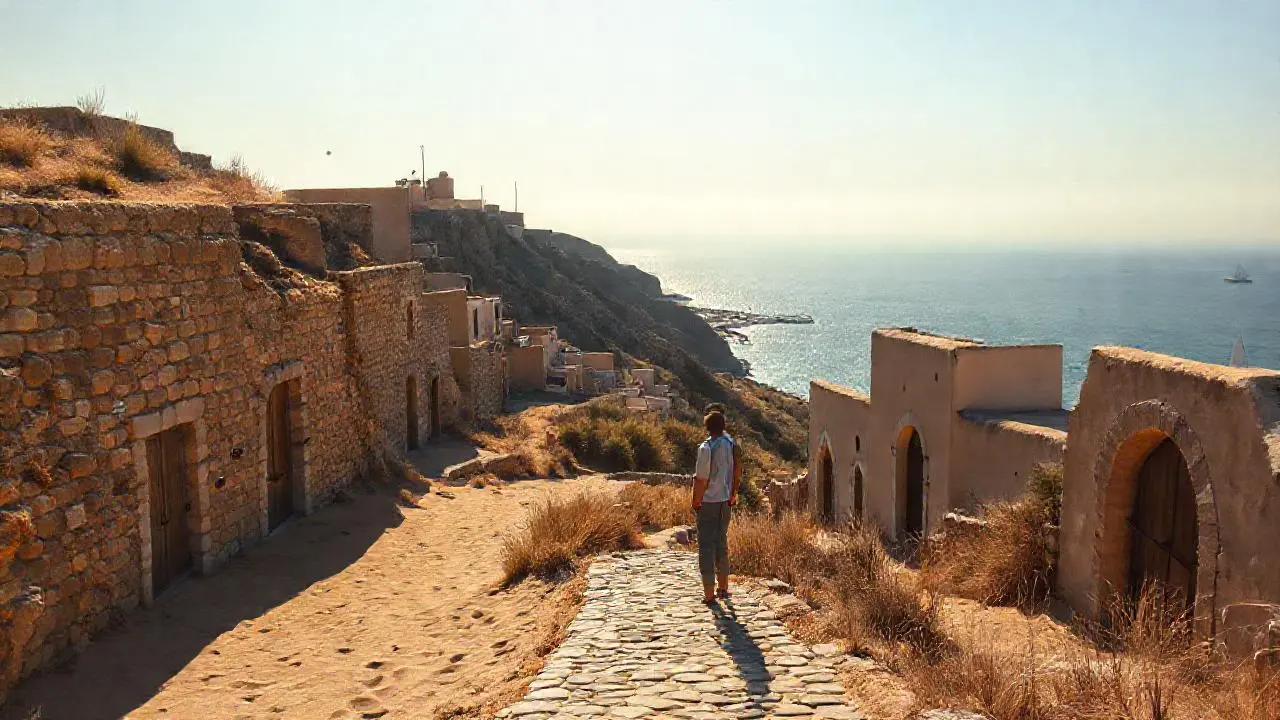 Paisaje costero tranquilo y natural