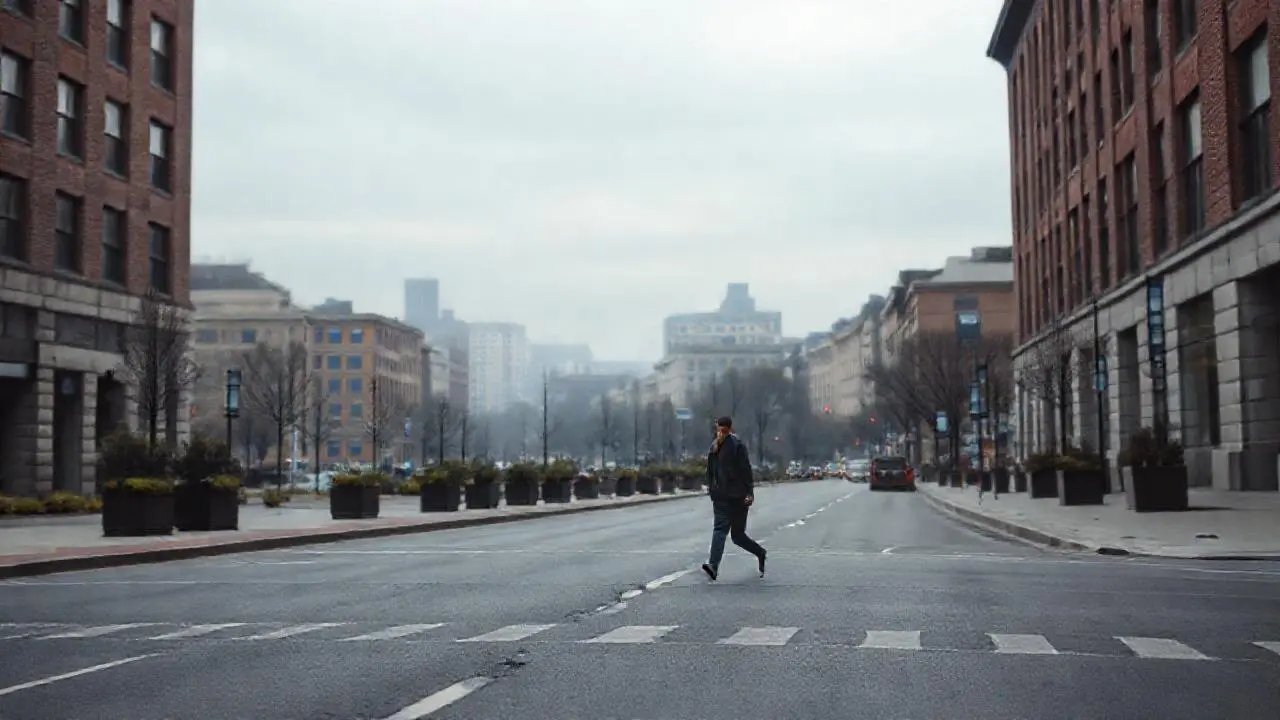 Calma urbana, perspectiva distante y sutil