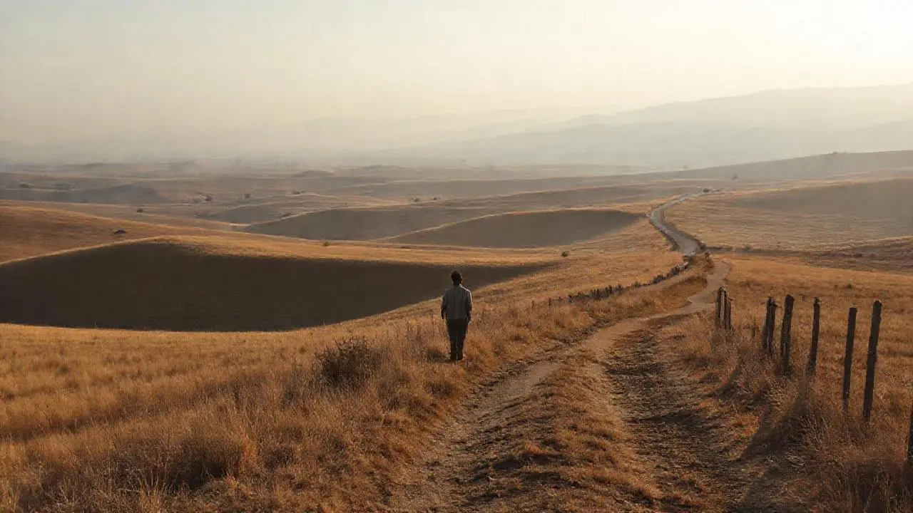 Paisaje rural, tranquilo y vasto