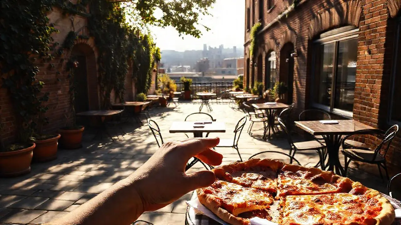 Ambiente relajado de comedor al aire libre