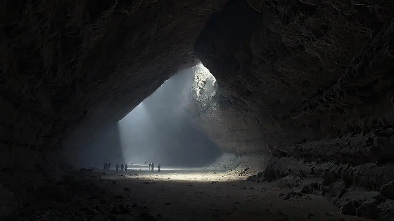 Espacioso y silencioso abismo natural