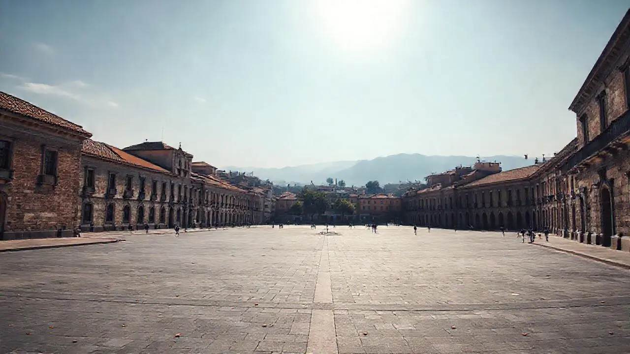 Paz urbana, arquitectura colonial y luz suave