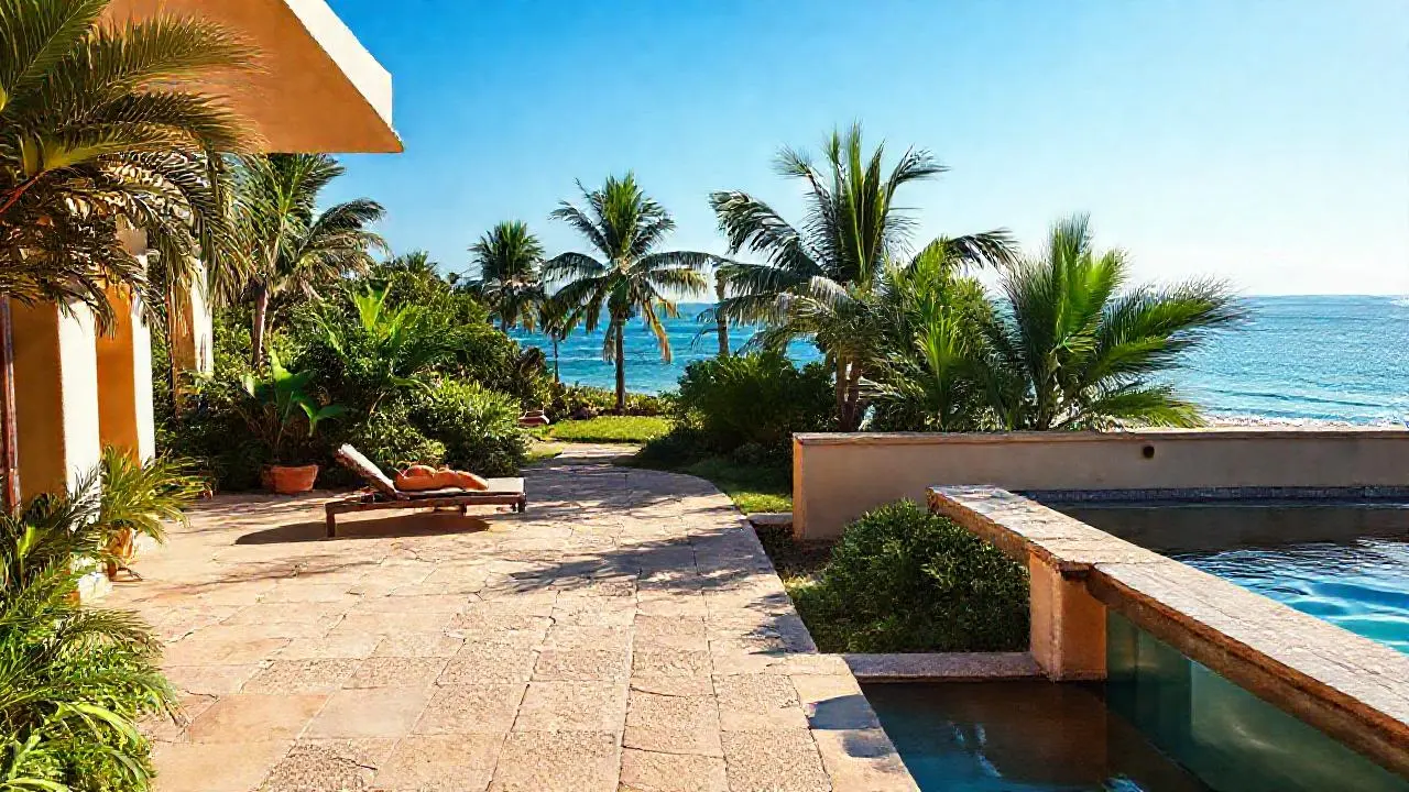 Paz tropical, luz cálida y relajación