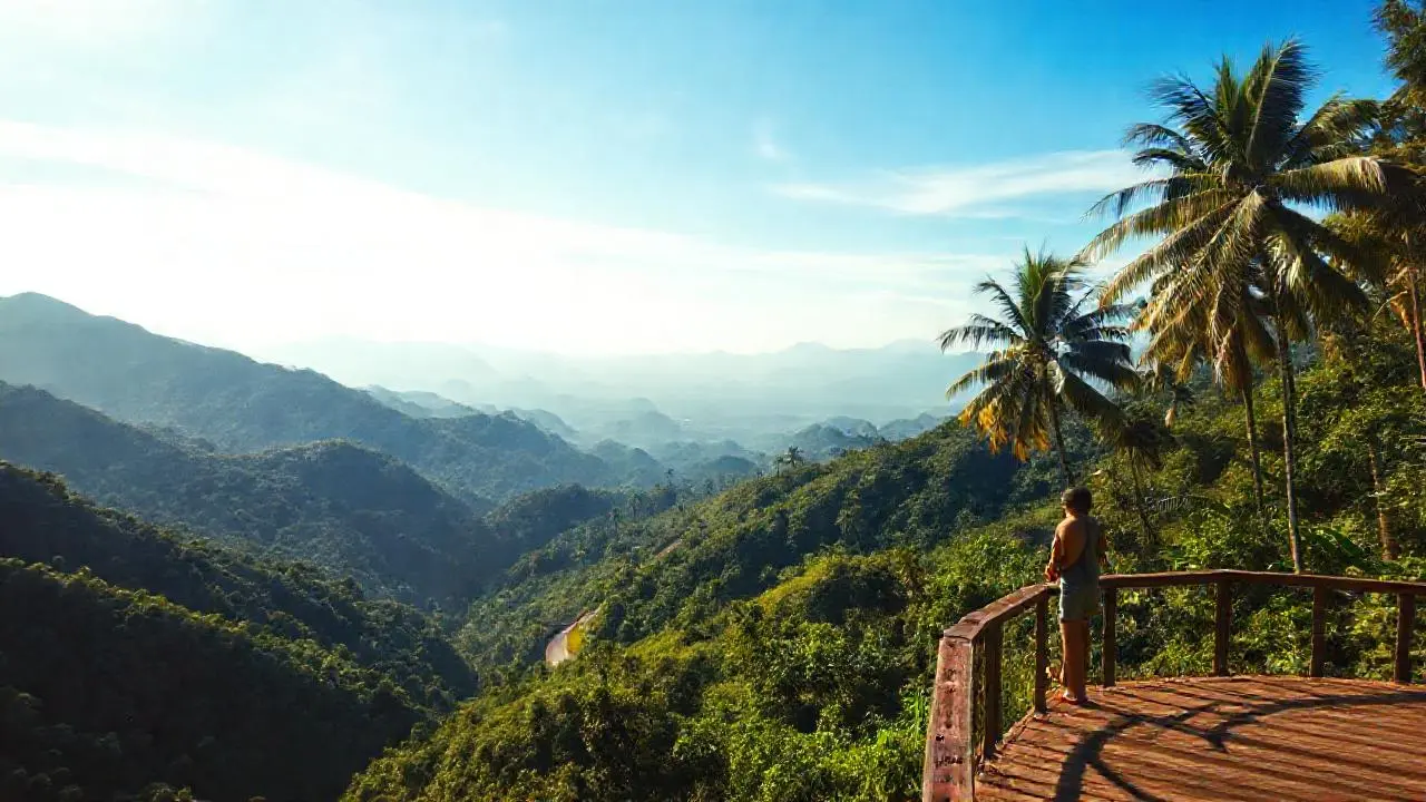 Paisaje tropical sereno y vasto