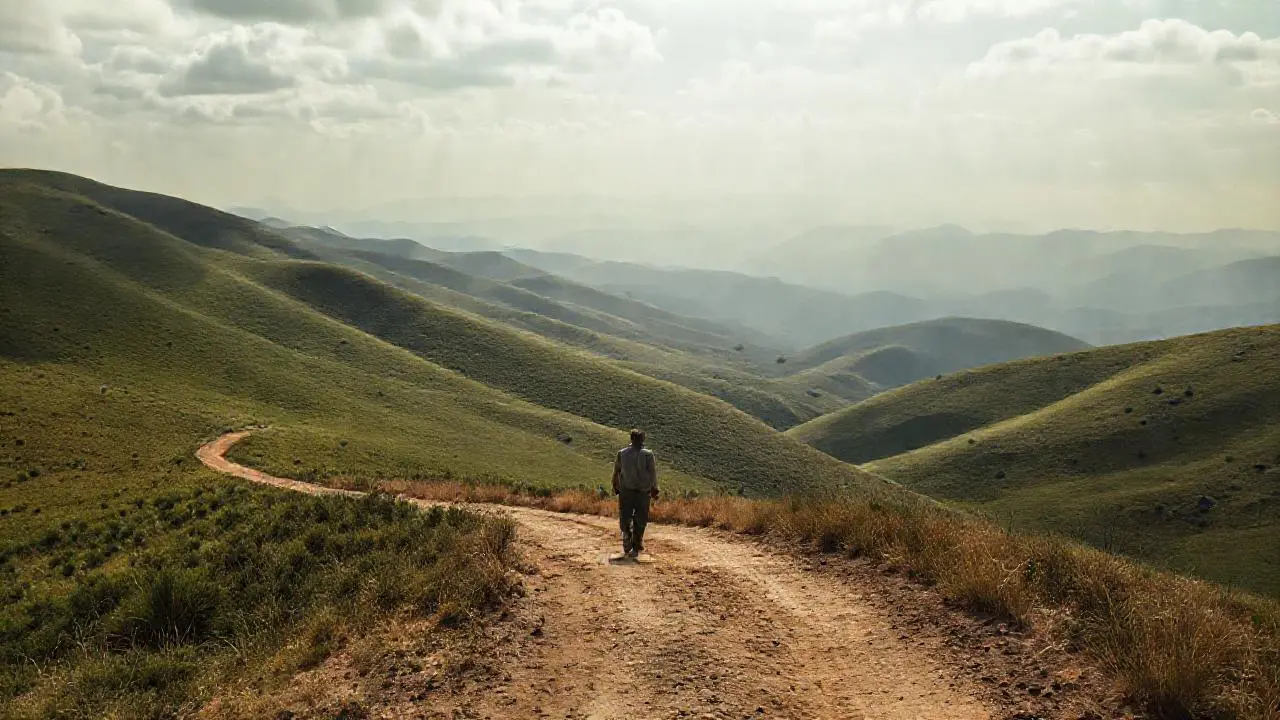 Paisaje vasto, tranquilo y solitario