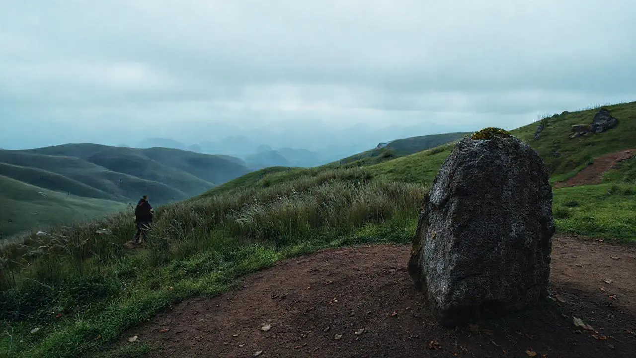 Paisaje sereno, vasto y ligeramente melancólico