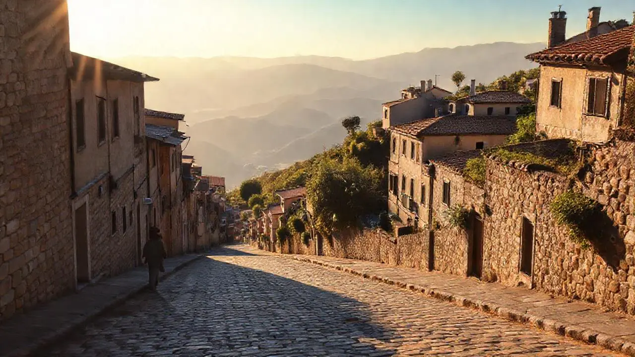 Paz y tranquilidad en un pintoresco pueblo