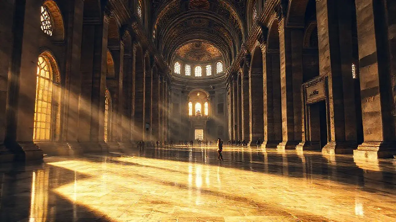 Imponente basílica, calma y vastedad