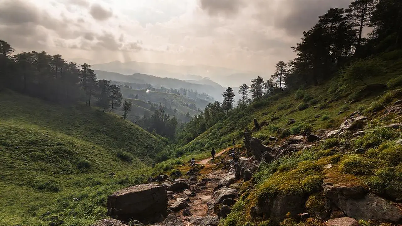 Paisaje sereno, extenso y natural
