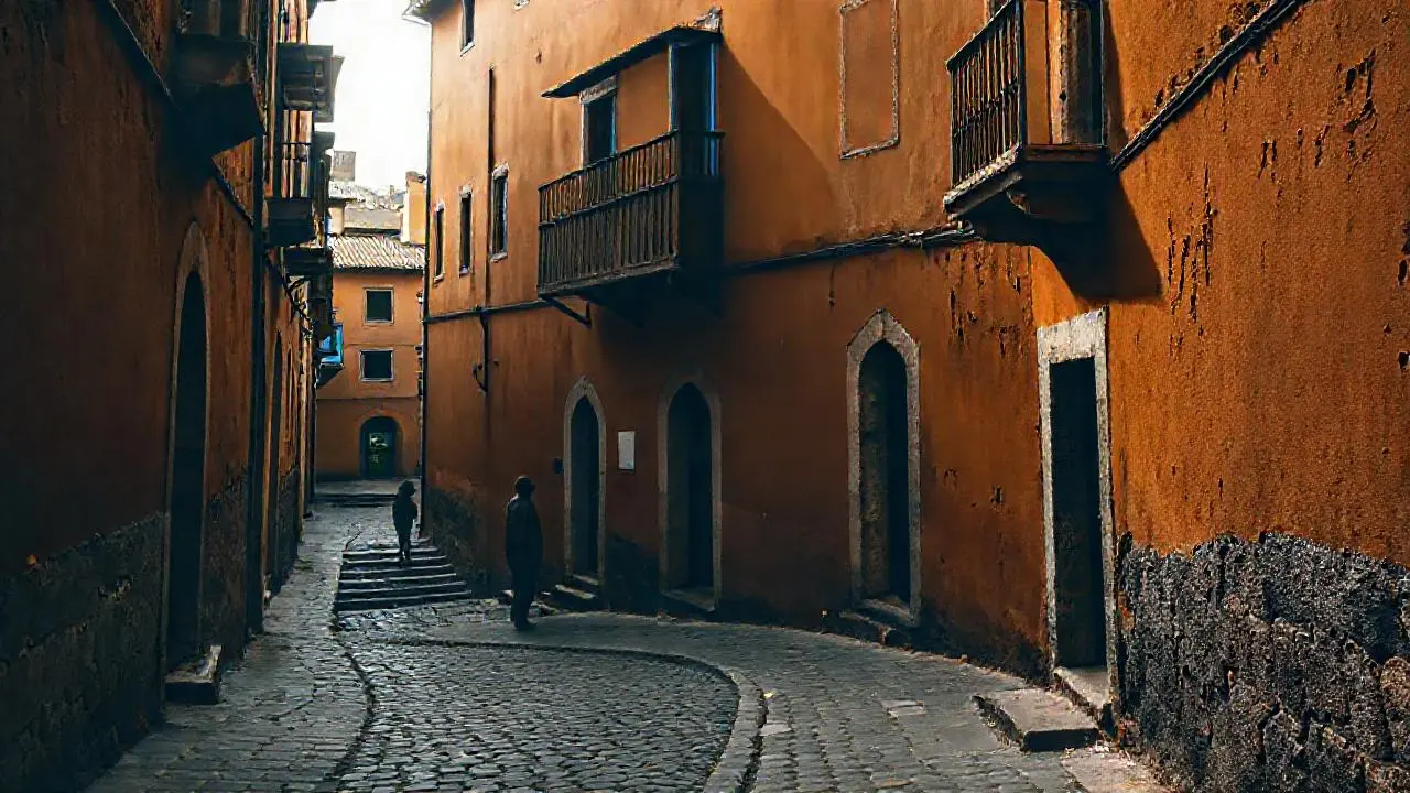 Antigua arquitectura baña una atmósfera silenciosa