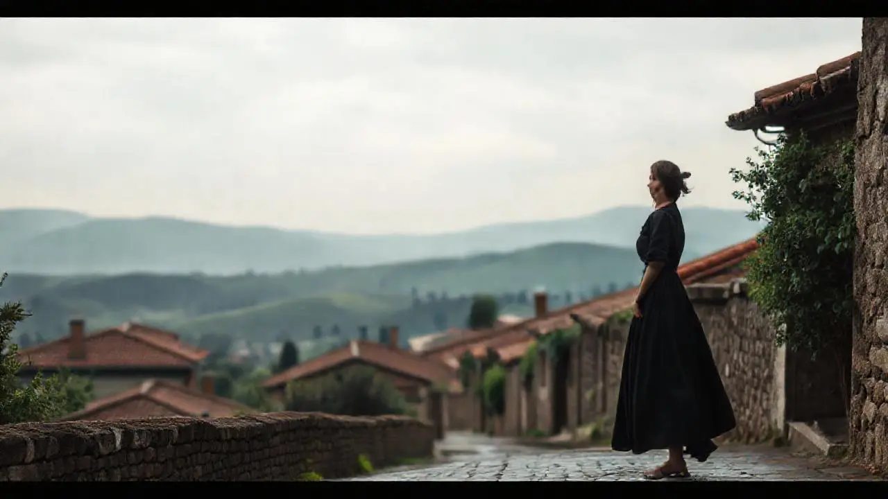 Paisaje sereno, natural y ligeramente brumoso