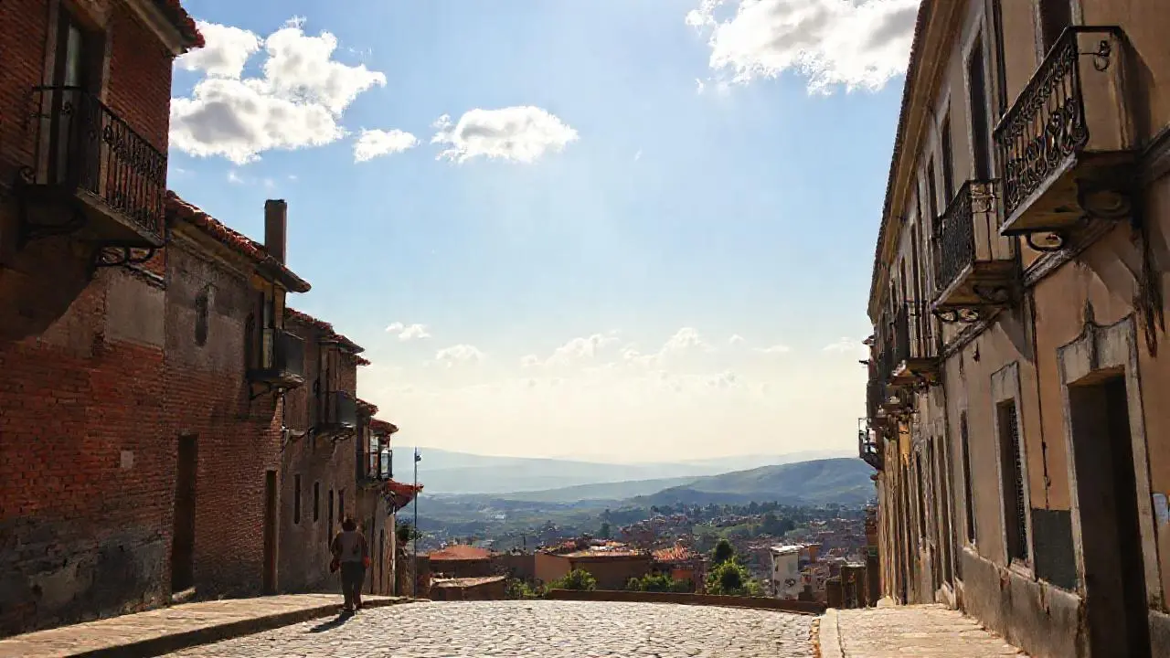 Pintoresco paisaje urbano con suave profundidad