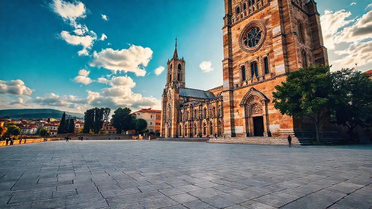 Catedral antigua, luminosa y serena