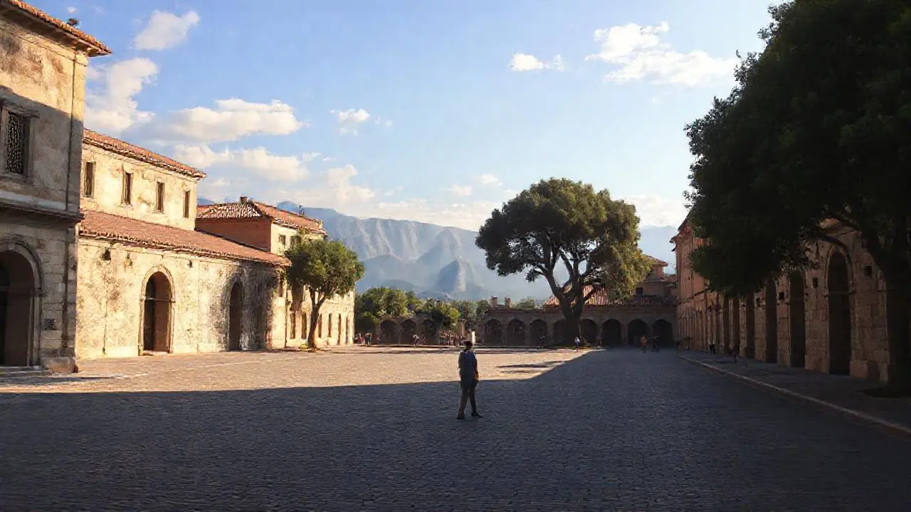 Paz urbana, luz suave y distante