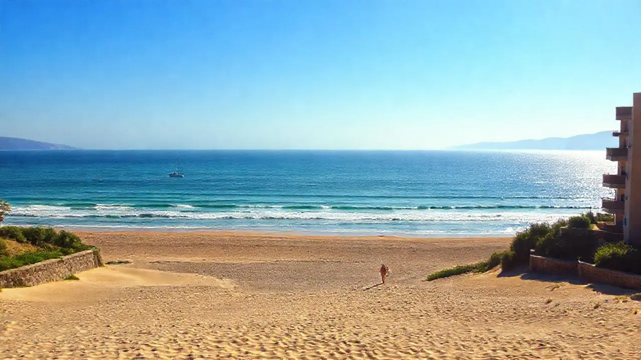 Escena costera serena y natural