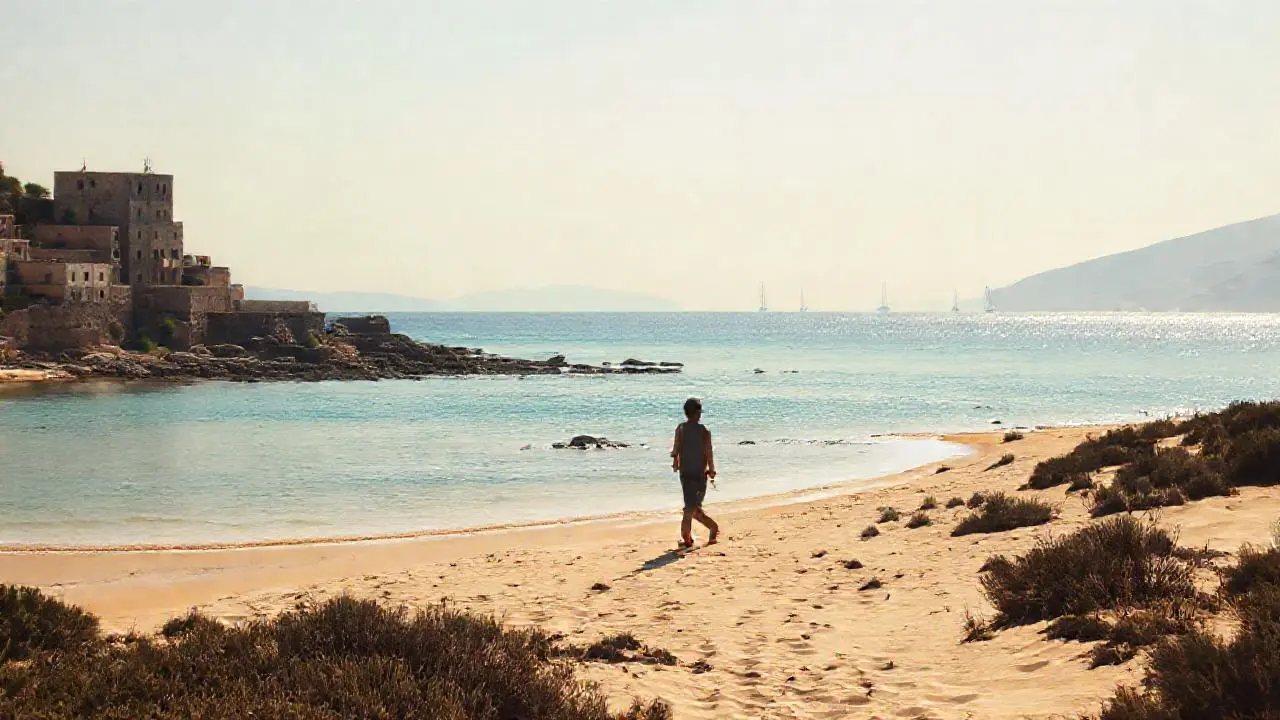 Paz serena en un paisaje costero