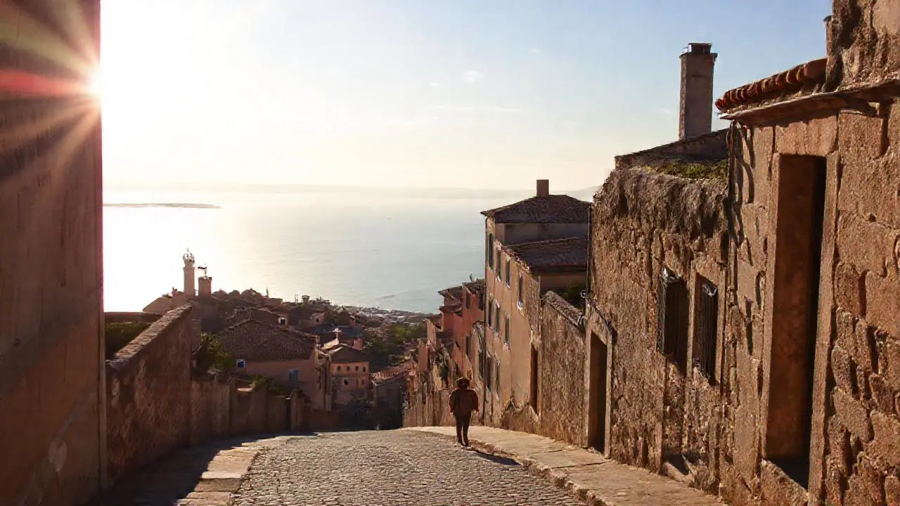 Paz serena en un barrio antiguo