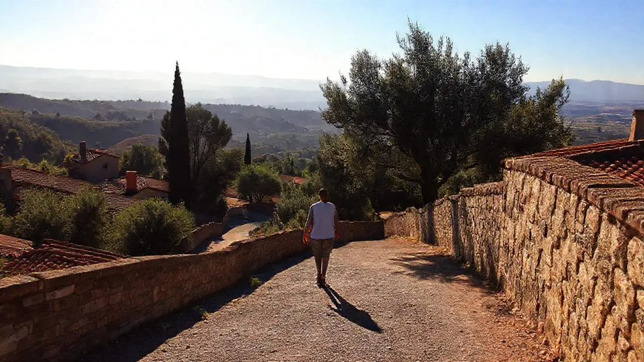 Paisaje tranquilo y soleado, lleno de vida