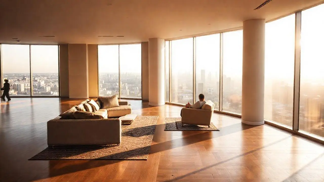 Interior sereno, luz cálida y amplitud