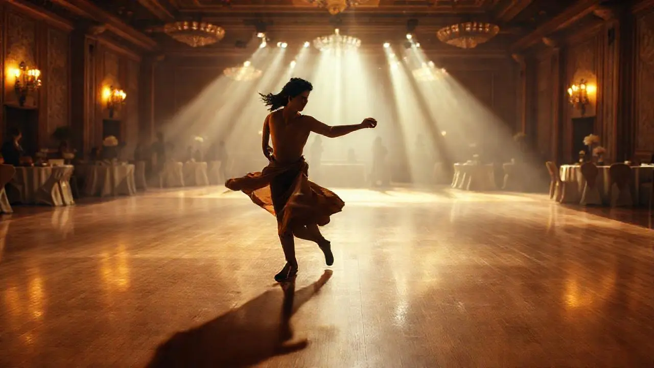 Bailarina en un ambiente cálido y espacioso