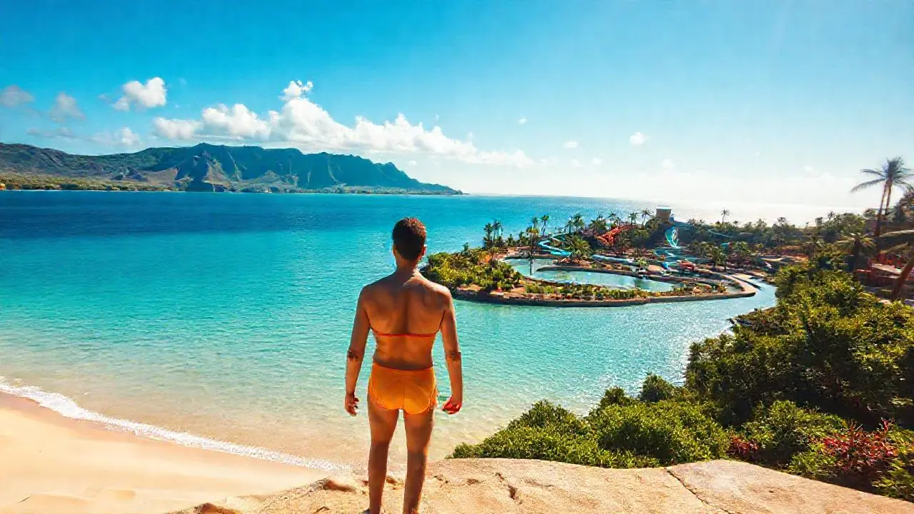 Paraíso tropical, relajante y luminoso