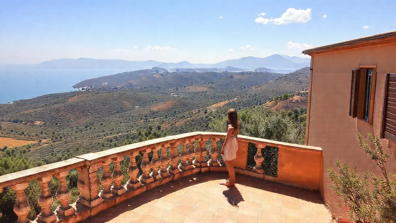 Paz mediterránea bajo el sol cálido