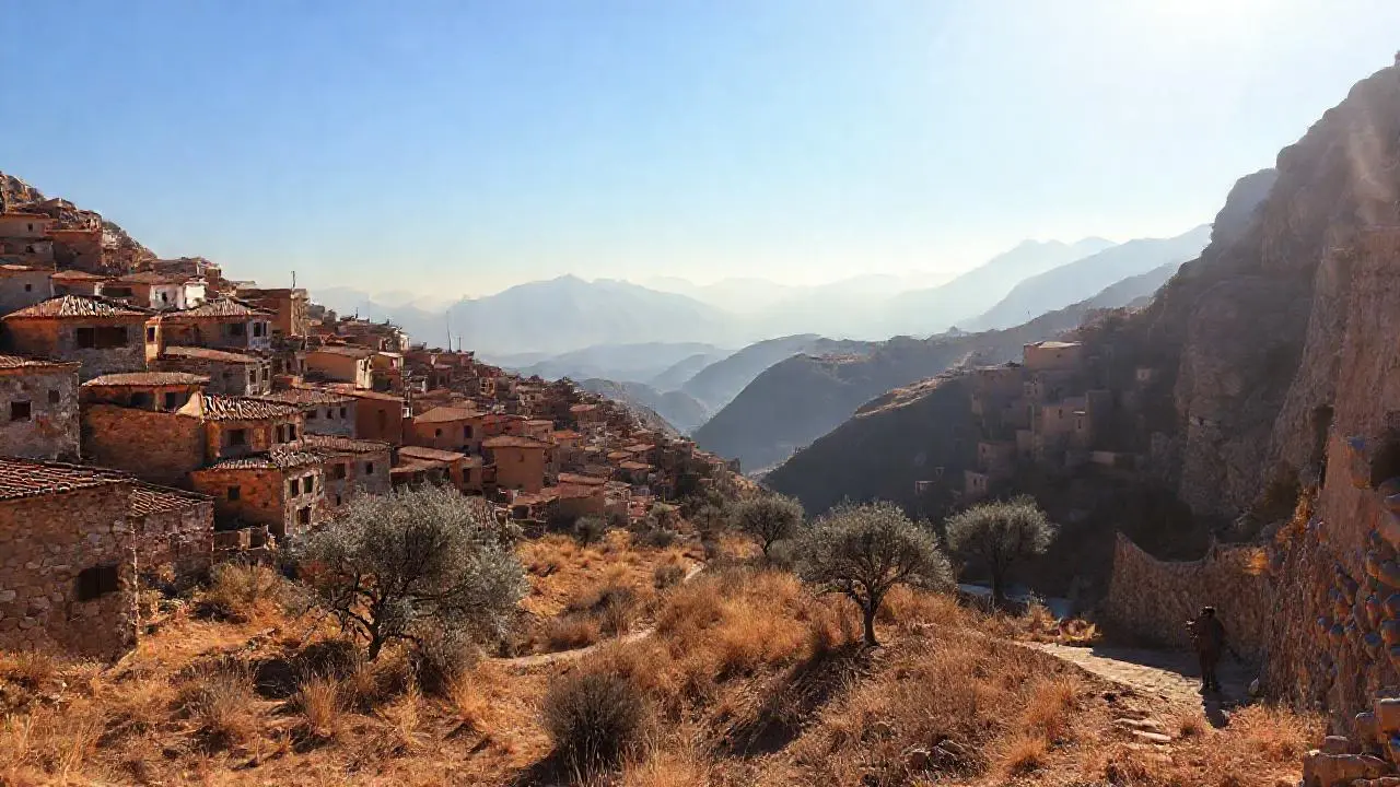 Un paisaje árido, soleado y profundo
