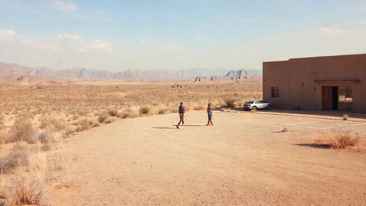 Paisaje desértico, tranquilo y soleado
