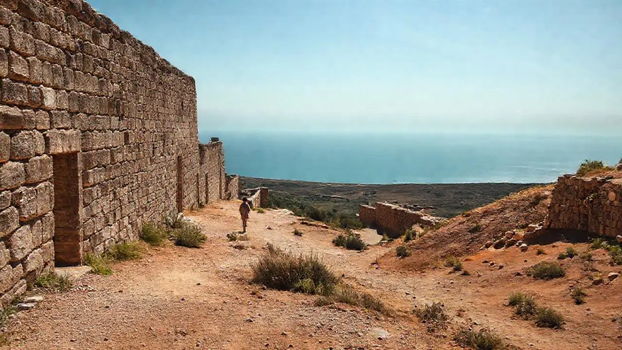 Paisaje antiguo, sereno y vasto