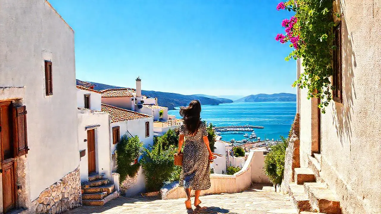 Paz mediterránea en un pueblo griego