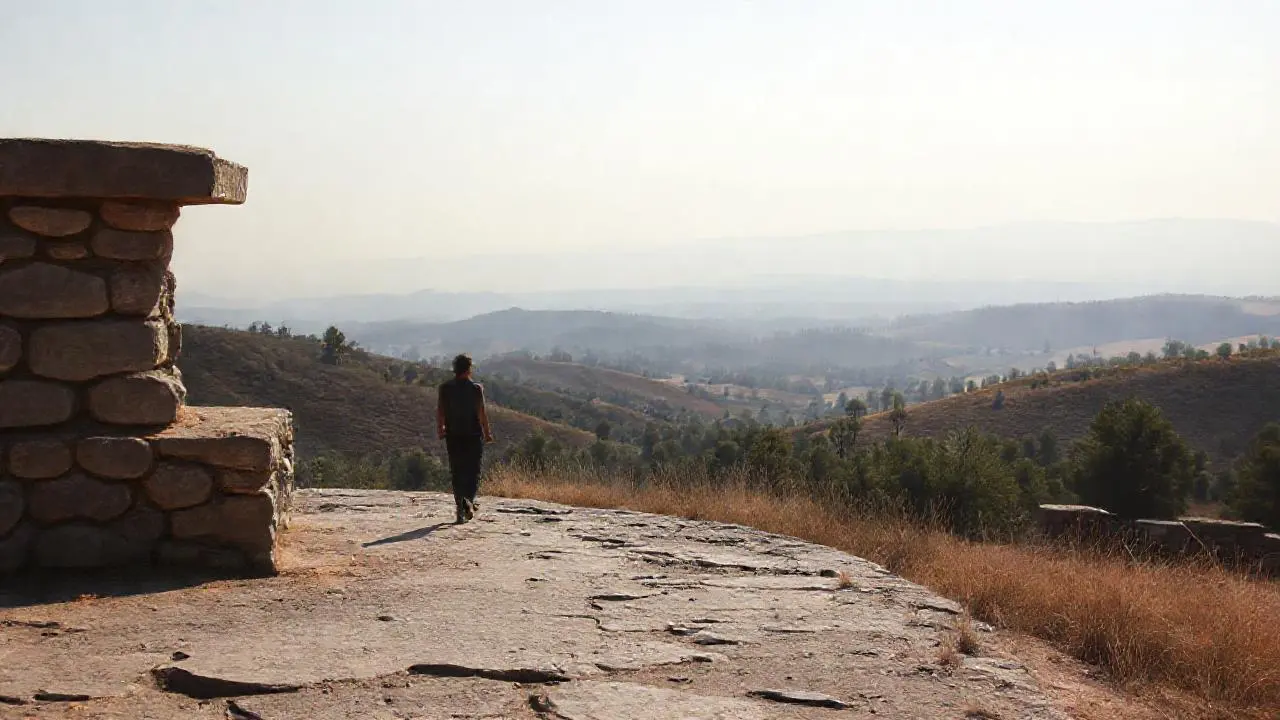 Paisaje rural tranquilo y distante