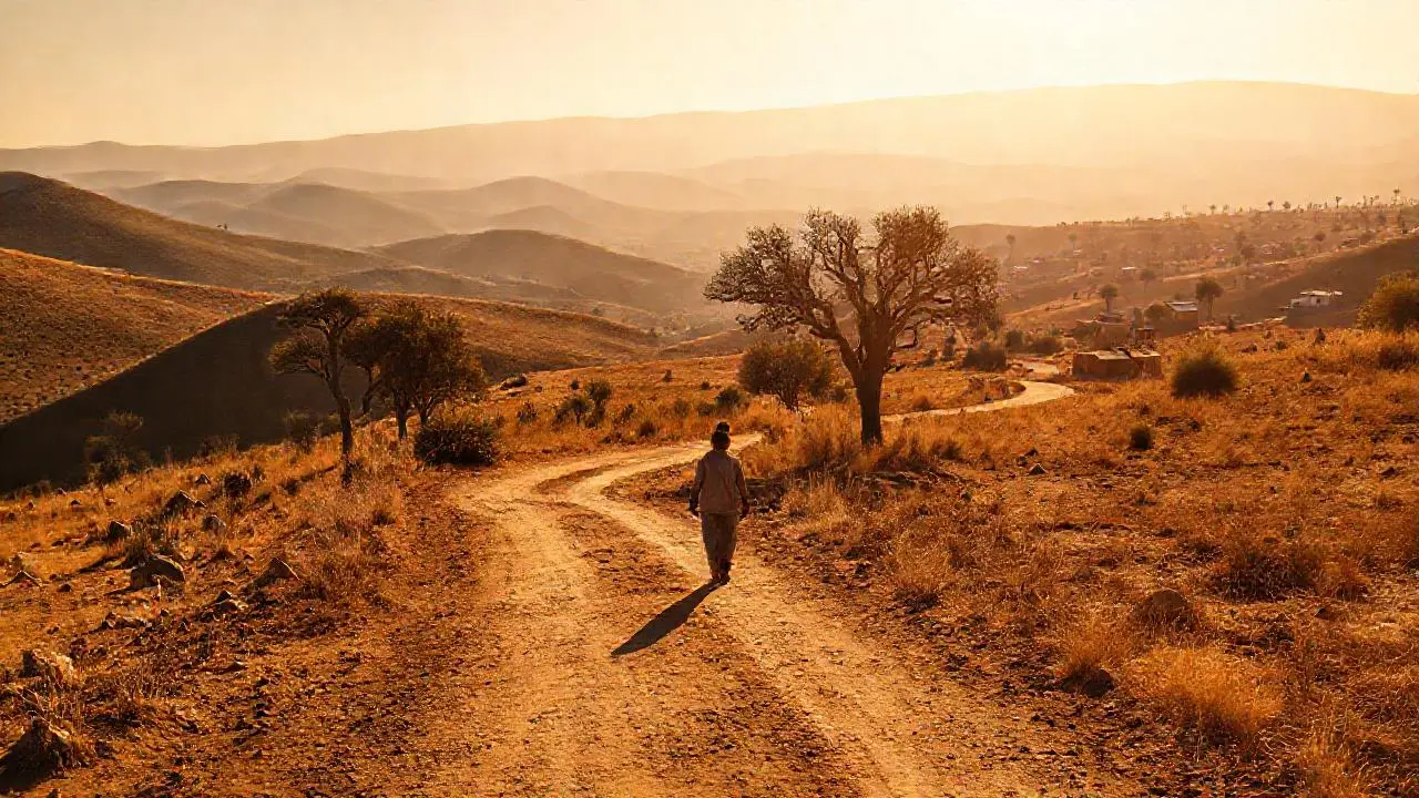 Paisaje sereno, cálido y vasto