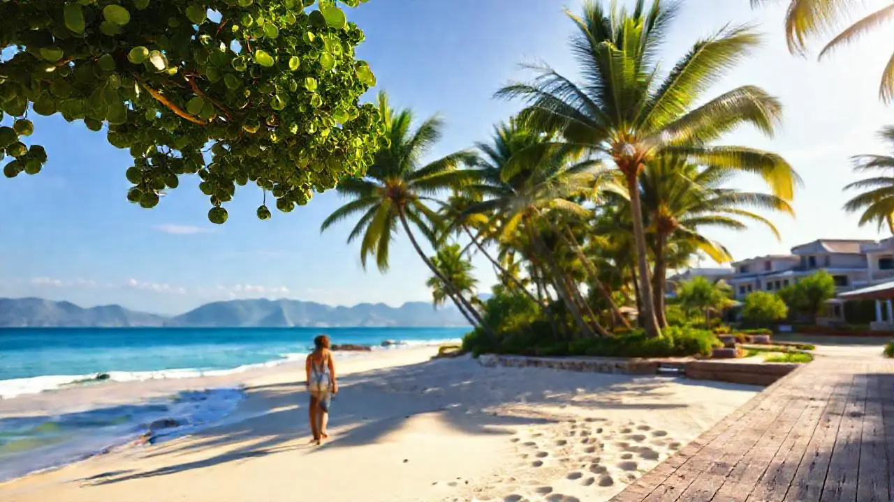 Tranquilidad tropical en una playa serena
