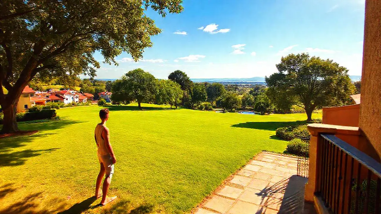 Paz serena en un paisaje soleado